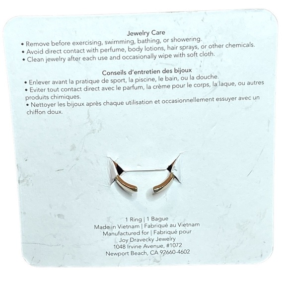 NWT Joy Dravecky Chloe Ring With Ombre Hexagon Cubic Zirconia & Gold Plated Band - Picture 5 of 6